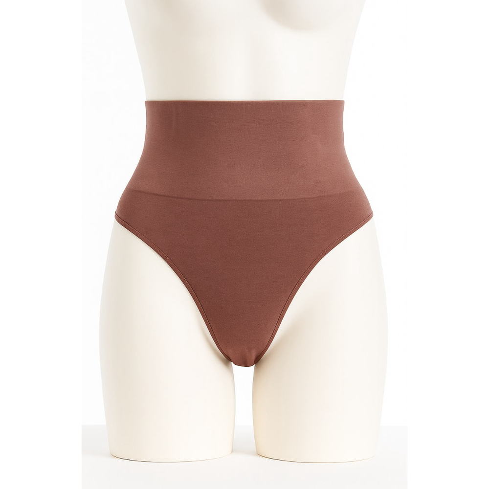 Women’s KKP Tummy Control Thong Shapewear – Brown – Size XL – NWT